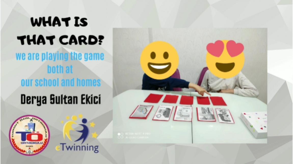 Our first card game activities(1. Kart Oyunumuzun etkinlikleri)